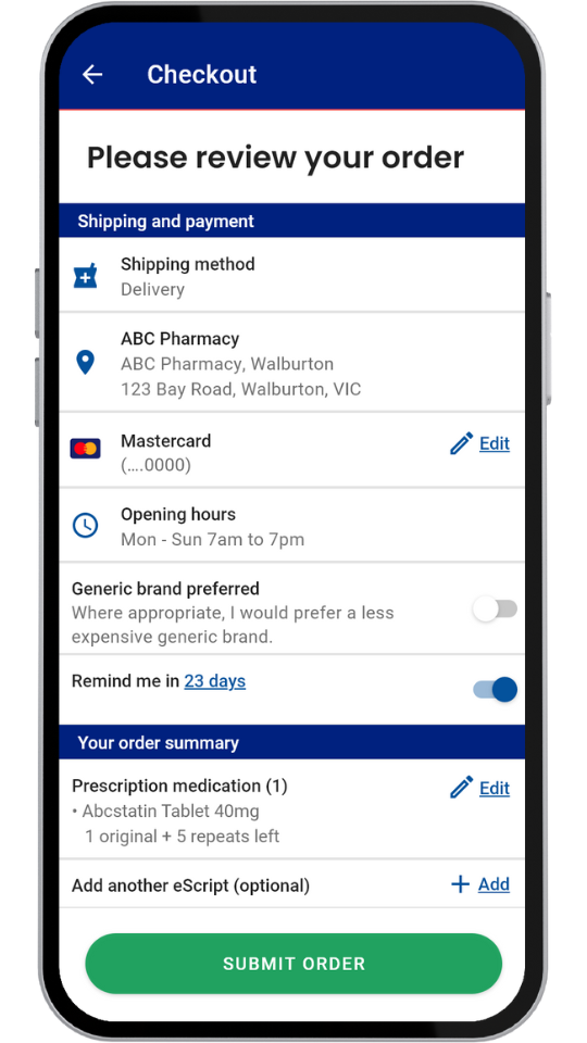 Effortless eScript Ordering | Manage Your Prescriptions Online
