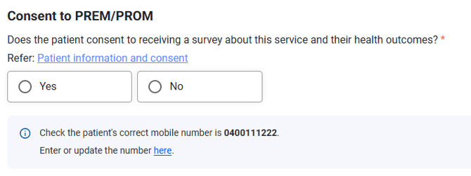 Consent to PREM PROM