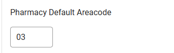 Default area code