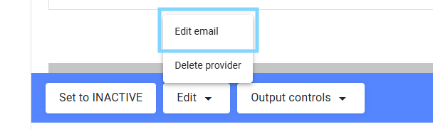 Edit email