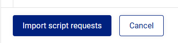 Import script requests