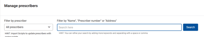 Mangeprescribersearch