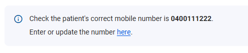PREM PROM mobile number confirm