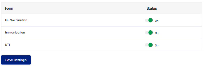 PREMs PROMs Service Settings Form Status-1