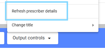 Refresh prescriber details