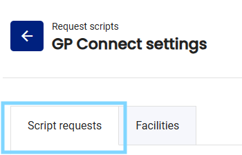 Script request tab
