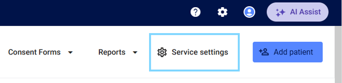 Service Settings