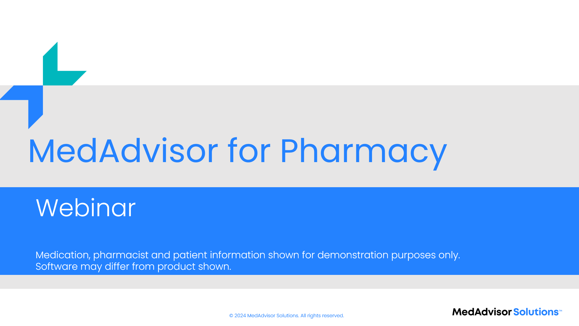 Welcome to MedAdvisor for Pharmacy